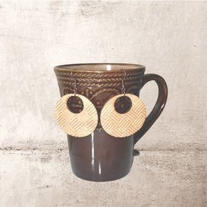 Laser engraved Aztec earrings